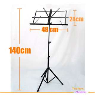   Heavy Adjustable Folding Duty Music Sheet Stand Black with Bag  