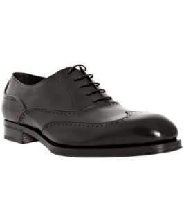 Ferragamo black tooled leather Fable oxfords  