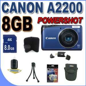   Camera with 4x Optical Zoom (Blue) + 8GB Accessory Kit