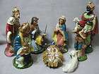 Vintage Large 12 Pieces Nativity Creche Set Japan 8 Piece Set