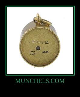 VINTAGE 14K YELLOW GOLD MILITARY EMERGENCY RATION CHARM  