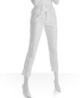 Juicy Couture white cotton dobby skinny cropped pants   up to 