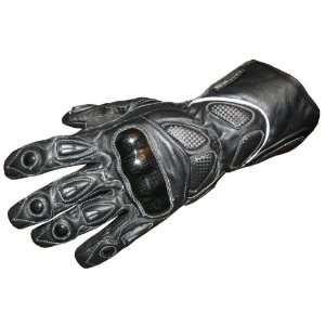  MOTORCYCLE GLOVES CARBON KEVLAR LEATHER BLACK G66 L 