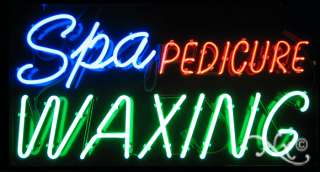  Neon Sign SPA PEDICURE WAXING 10701  nails hair open 