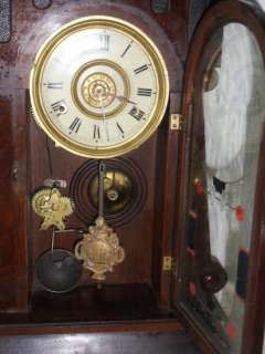 New Haven Walnut Alarm & Striking Parlor Clock  