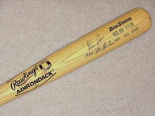Nolan Ryan 1995 All Star Game Signed Bat Astros Rangers HOF  