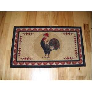 Rooster Plush Kitchen Throw Rug Farm French Decor Mats  