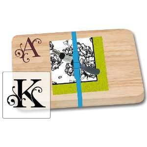   Wooden Cutting Board, Cocktail Napkin and Spreader   Gablecrest K
