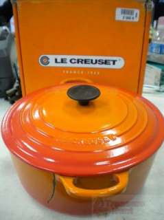 Le Creuset Cast Iron 5.5 Qt Round Casserole   Flame  