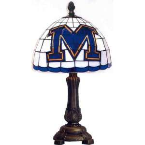   of Michigan Wolverines Stained Glass Accent Lamp