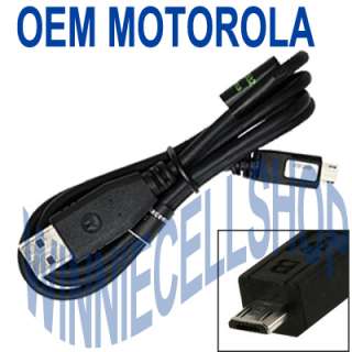 OEM Home Charger+USB Data Cable Motorola ATRIX 4G CLIQ  