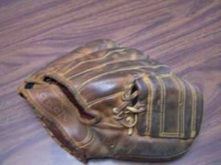 Vintage Reach Baseball Glove Mitt 4207 Triple Play 4 Finger Leather 