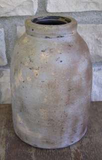   Antique Mid 1800s Ohio Mottled Gray Stoneware Canning Crock  