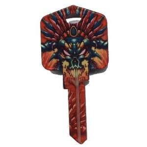  Tattoo   Skull Chief (tj6) House Key Schlage / Baldwin SC1 