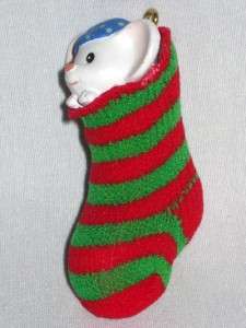 1981 HALLMARK ORNAMENT   Stocking Mouse   QX412 2  