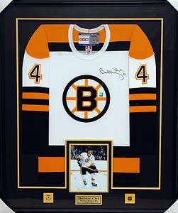 Framed and Signed Bobby Orr Boston Bruins Rookie Jersey  