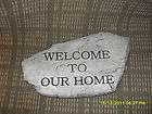 Welcome plaque / stone / concrete / home decor / garden