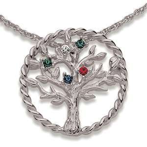  Family Birthstone Tree/Pin Necklace   Personalized Jewelry 