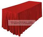 new 6 fitted table cloth jacket skirt cover red party