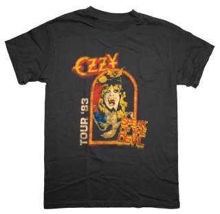 Ozzy Osbourne Tour 83 Speak Of The Devil Rock Band Adult T Shirt Tee 