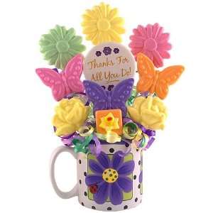 Mug of Daisies   Thanks Lollipop Bouquet  Grocery 