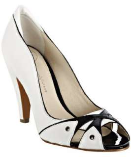 Modern Vintage white leather Zorba peep toe pumps   up to 70 