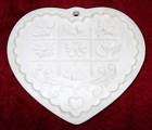Pampered Chef Gardens of the Heart Cookie Mold 1996
