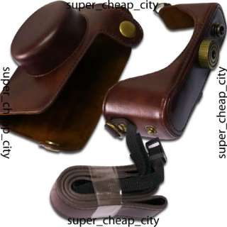 CYA2 Brown PU Leather Case Pouch for Panasonic DMC GF3 GF3  