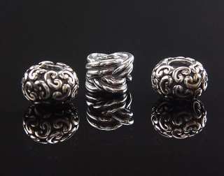 GORGEOUS ESTATE PANDORA SET 3 LOVE KNOT AND SWIRL BEAD SET STERLING 