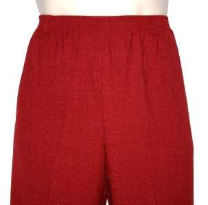 Wonderful & Stylish Brick Red Textured Dress Pants Slacks by ALFRED 