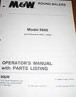 5600 Round Baler Operators Parts Manual Serial items in Surplus 