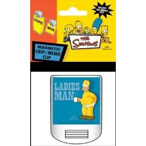    Simpsons Ladies Man Magnetic Memo & Chip Clip