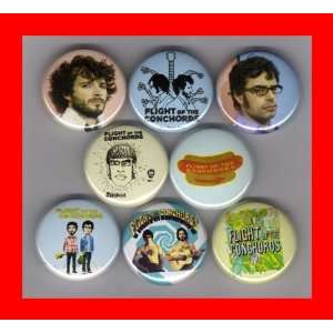    Flight of the Conchords Set of 8   1 Inch Magnets 