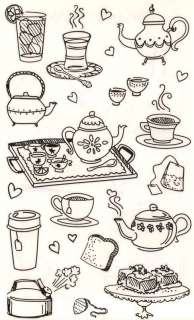 Mrs. Grossmans Pen & Ink Tea Party Tea Pots Stickers  