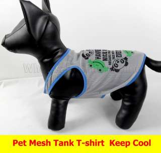 Pet Mesh Tank Top Shirt Dog Clothes T Shirt XS,S,M,L,XL  