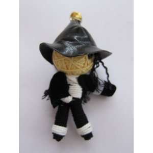  Michael Jackson King of Pop Voodoo String Doll Keychain 