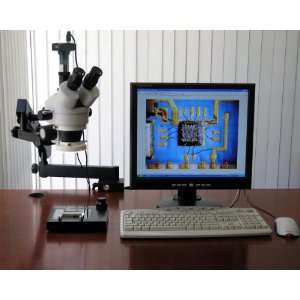 5x 90x Articulating LED Stereo Microscope + 8M Camera  