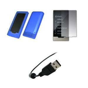  Microsoft Zune HD   Premium Electric Blue Soft Silicone 