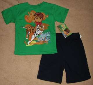 GO DIEGO GO   2pc Tee T Shirt/Shorts Outfit Set NWT 2T  