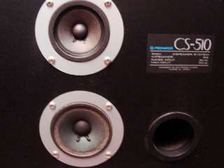 Vintage Pioneer Stereo Floor Speakers CS510 3 way CS 510 60 Watts Max 