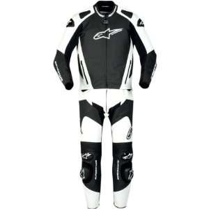   Sports Bike Motorcycle Race Suits   Black/White / Size 50 Automotive