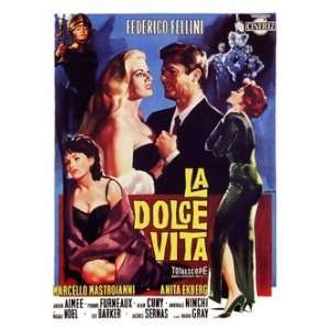  Retro Movie Prints La Dolce Vita   Movie Print   40x30cm 