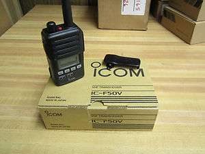  New ICOM F50V VHF 128 channel 5 Watt Portable Handheld Radio  