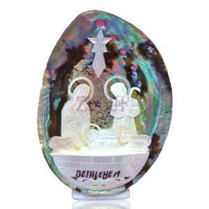  12cm Mother Of Pearl Nativity Scene 