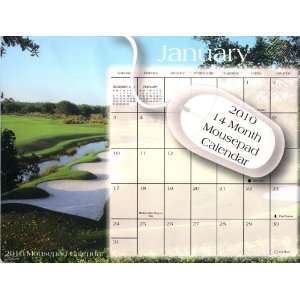  2010 Glorious Golf Courses Mousepad Calendar Office 