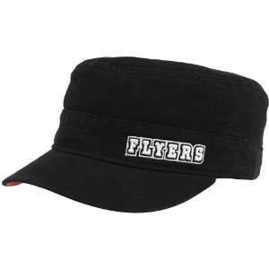 NHL New Era Philadelphia Flyers Ladies Black Adjustable Military Hat 