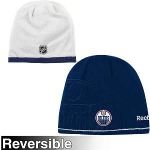  Reebok Edmonton Oilers Youth Center Ice Reversible Knit Hat 