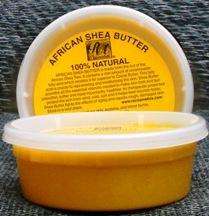 100% Unrefined Raw African Shea Butter Cosmetic Grade NET WT 8oz (1/2 