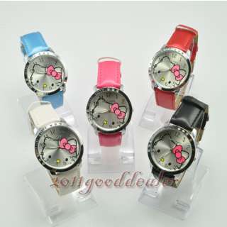   New Nice HelloKitty Ladies Quartz Watch Wristwatch 5 Color  