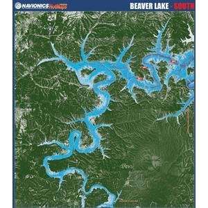    Navionics Paper Map Beaver Lake   South Arkansas GPS & Navigation